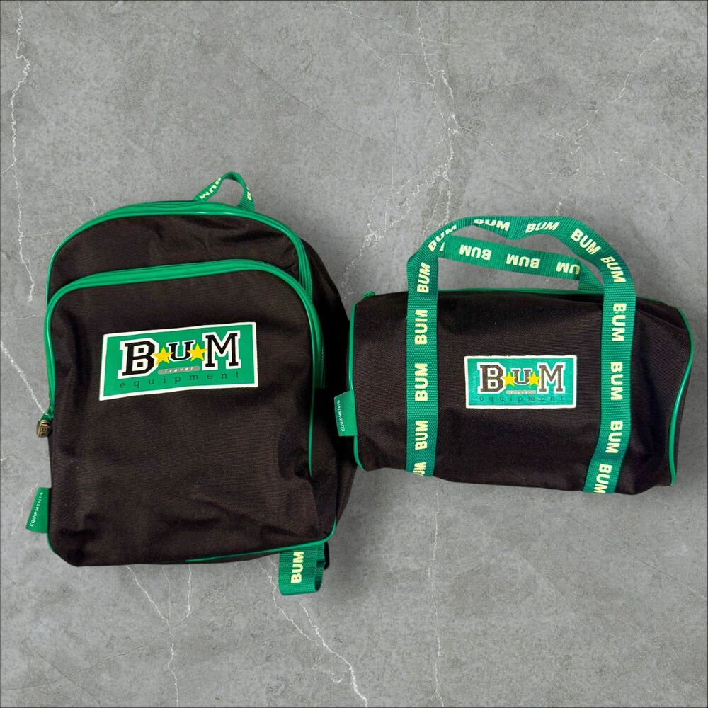 Vintage New Old Stock B.U.M. Equipment 90s Mini Duffle Bag/Backpack Set